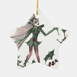 Adorno De Cerámica Regalos de hadas de Yuletide para el día de fiest