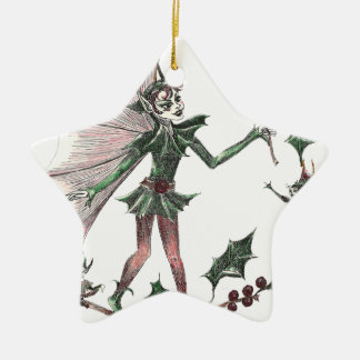 Adorno De Cerámica Regalos de hadas de Yuletide para el día de fiesta