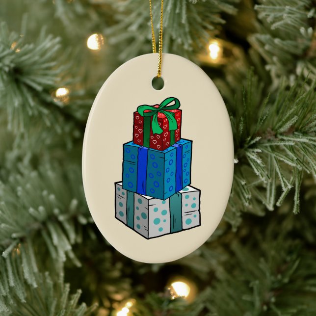 Adorno De Cerámica Regalos de Navidad (Árbol)