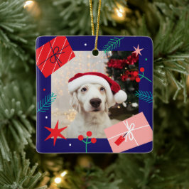 Adorno De Cerámica regalos de Navidad (añada tu propia foto) cerámica