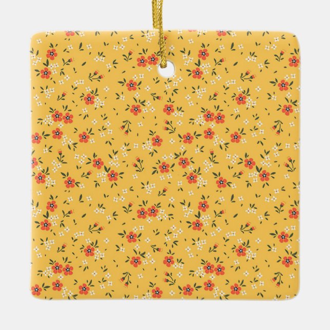 Adorno De Cerámica Regalos De Navidad Floral Y Hardy (Anverso)