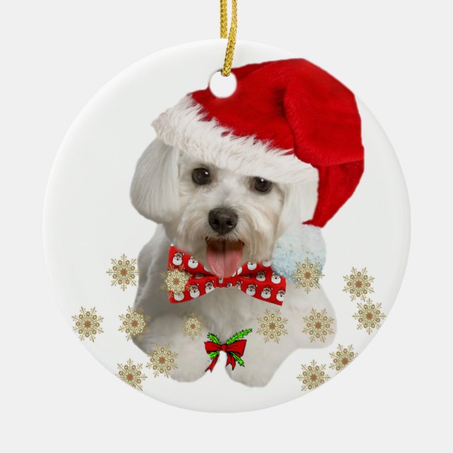 Adorno De Cerámica Regalos de navidad malteses (Frente)
