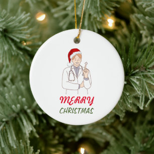 Adorno De Cerámica Regalos de Navidad para el médico Mejor médico del
