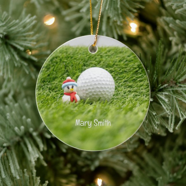 Adorno De Cerámica Regalos de Navidades con temática de golf para Gol (Árbol)