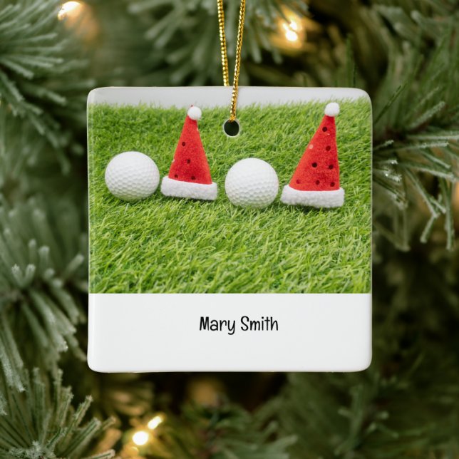 Adorno De Cerámica Regalos de Navidades con temática de golf para Gol (Árbol)
