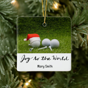 Adorno De Cerámica Regalos de Navidades con temática de golf para Gol