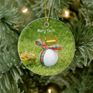 Adorno De Cerámica Regalos de Navidades con temática de golf para Gol