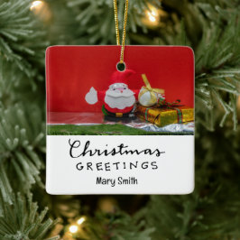 Adorno De Cerámica Regalos de Navidades con temática de golf para Gol