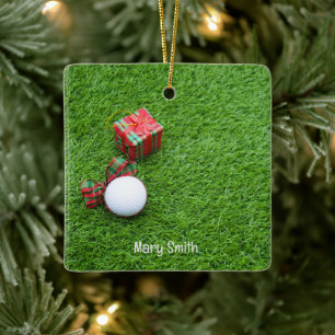 Adorno De Cerámica Regalos de Navidades con temática de golf para Gol