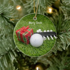 Adorno De Cerámica Regalos de Navidades con temática de golf para Gol