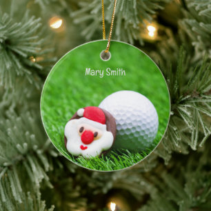 Adorno De Cerámica Regalos de Navidades con temática de golf para Gol