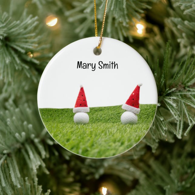 Adorno De Cerámica Regalos de Navidades con temática de golf para Gol (Árbol)