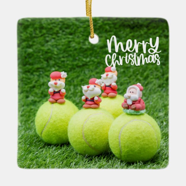 Adorno De Cerámica Regalos de Navidades de tenis (Anverso)