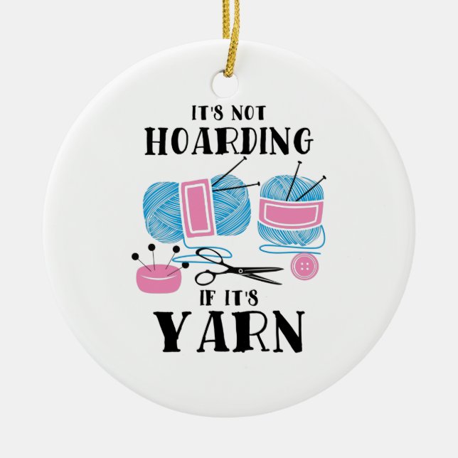 Adorno De Cerámica Regalos de punto de crocheting (Frente)