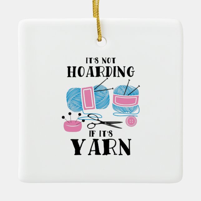 Adorno De Cerámica Regalos de punto de crocheting (Anverso)