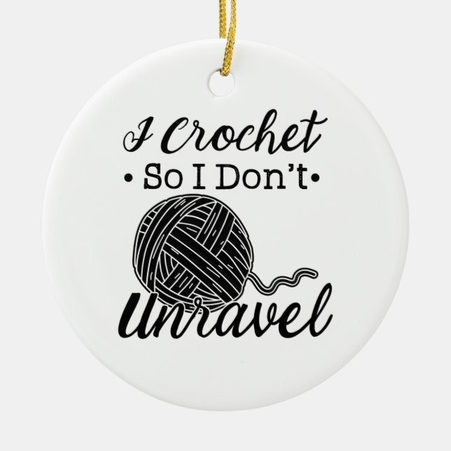 Adorno De Cerámica Regalos de punto de crocheting (Frente)