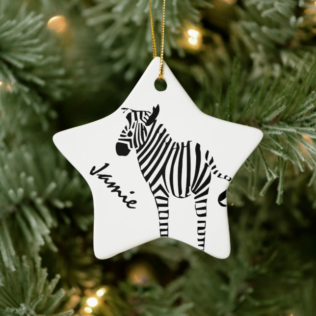 Adorno De Cerámica Regalos de Zebra Lovers (Árbol)