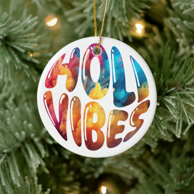 Adorno De Cerámica Regalos del Festival Hindu Holi de Happy Holi Vibe (Árbol)