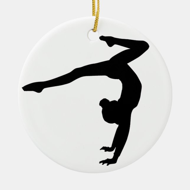Adorno De Cerámica Regalos del Handstand del macho del gimnasta (Frente)