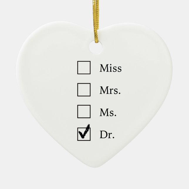 Adorno De Cerámica Regalos del PhD para las mujeres (Frente)