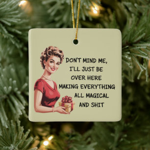 Adorno De Cerámica Regalos Divertidos para Anfitriona de Vacaciones N