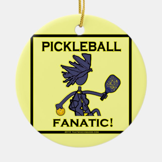 Adorno De Cerámica Regalos Fanáticos de Pickleball y Camisetas de T (Frente)