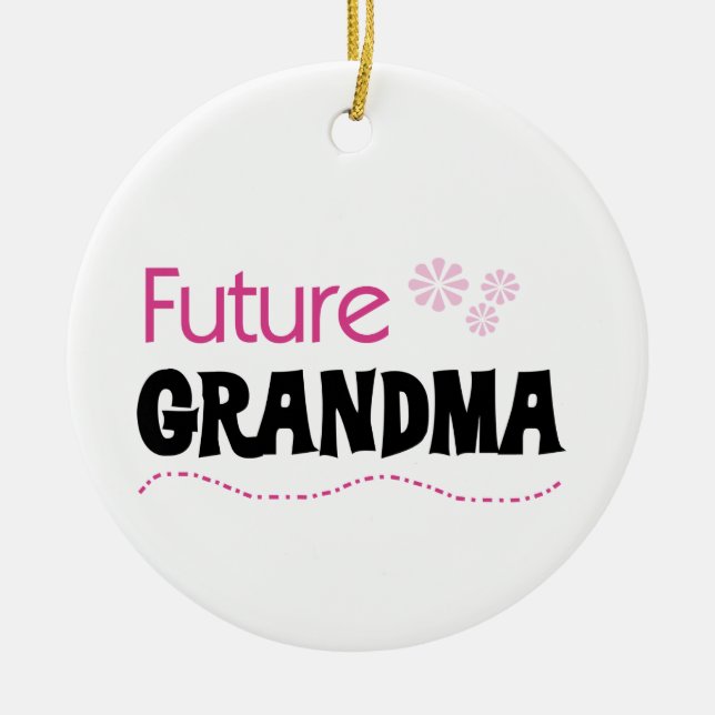 Adorno De Cerámica Regalos futuros de la abuela (Frente)