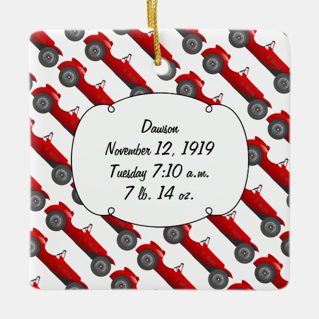 Adorno De Cerámica Regalos personalizados clásicos de Baby Boy (Anverso)