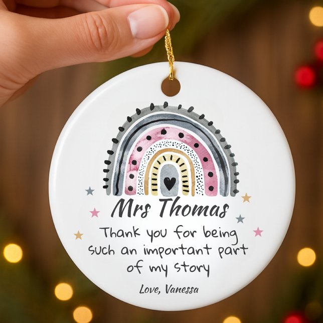 Adorno De Cerámica Regalos Personalizados De Agradecimiento Del Profe (Subido por el creador)