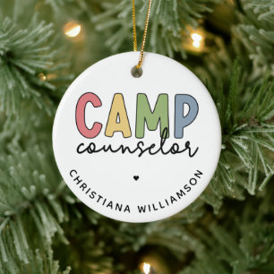 Adorno De Cerámica Regalos personalizados de consejero de campamento
