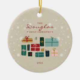 Adorno De Cerámica Regalos personalizados de Navidad para la familia