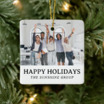 Adorno De Cerámica Regalos Profesionales De Navidades Personalizados<br><div class="desc">Muestre su apreciación esta temporada de vacaciones con los Navidades Personalizados profesionales Regalos para clientes Ornamento cerámico. Perfecto para regalos promocionales, este adorno ofrece un toque sofisticado y elegante a los gestos de vacaciones de su empresa. El diseño en blanco y negro ofrece una estética elegante y minimalista que se...</div>