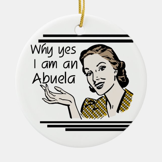 Adorno De Cerámica Regalos Retro Abuela (Frente)