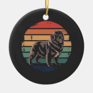 Adorno De Cerámica Regalos Retro Newfoundland Vintage para Hombres Am