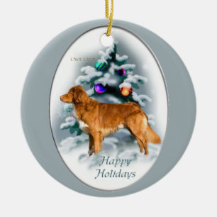 Adorno De Cerámica Regalos tocantes del navidad del perro perdiguero