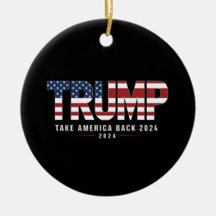 Adorno De Cerámica Regalos Trump 2024 Recuperemos América Americana 2