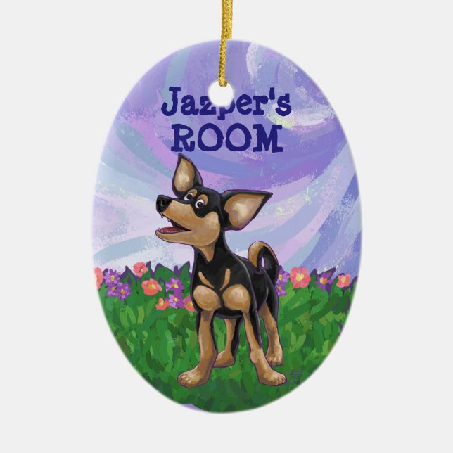 Adorno De Cerámica Regalos y accesorios de Chihuahua (Frente)