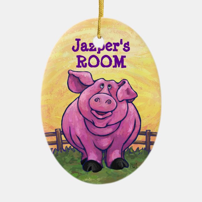 Adorno De Cerámica Regalos y accesorios para cerdos (Frente)