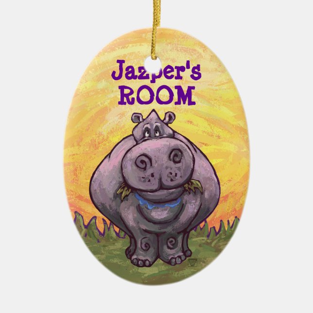 Adorno De Cerámica Regalos y accesorios para hipopótamos (Frente)