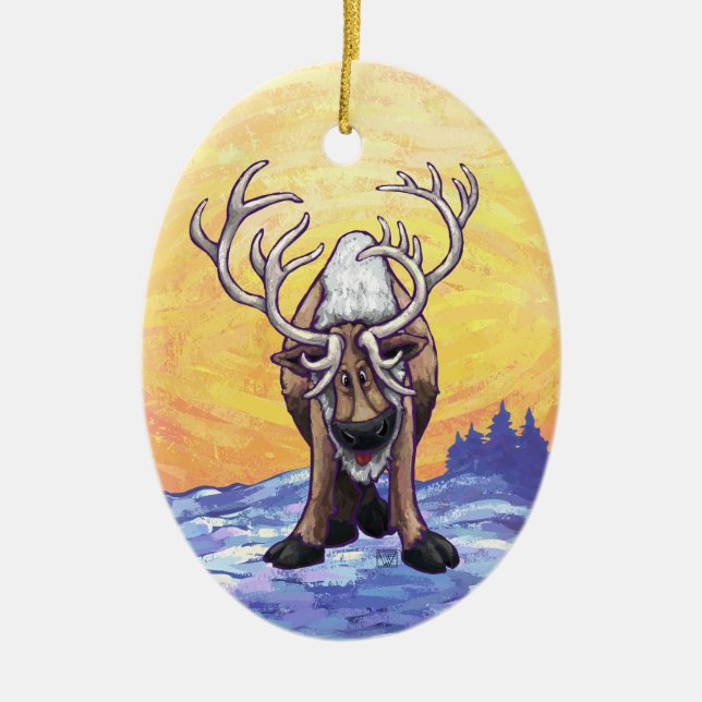 Adorno De Cerámica Regalos y accesorios para renos (Frente)