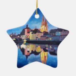 Adorno De Cerámica Regensburg, Bavaria at Dawn