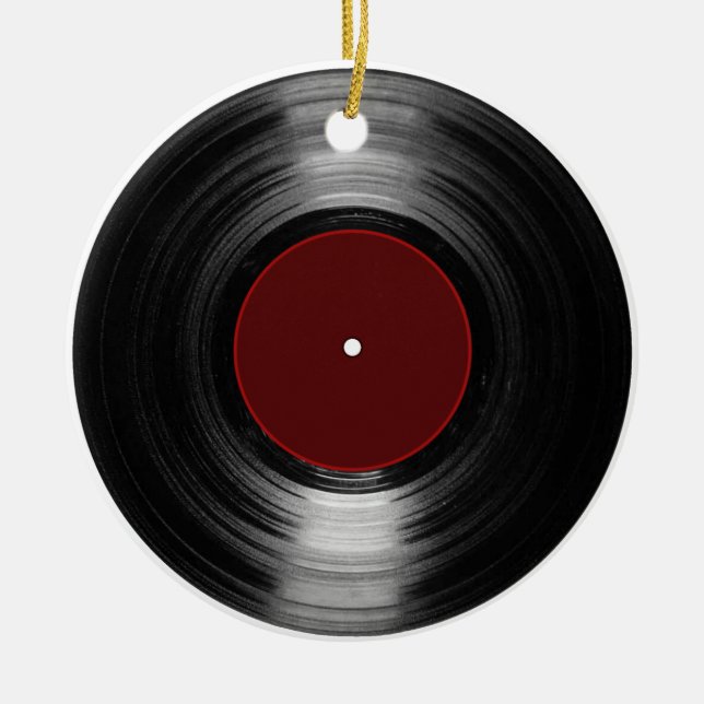 Adorno De Cerámica registro de vinilo (Frente)