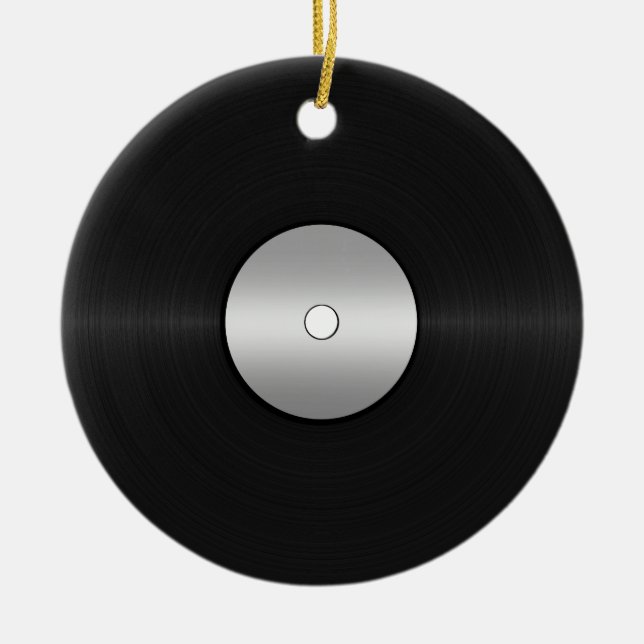 Adorno De Cerámica Registro de Vinyl-Look LP (Frente)