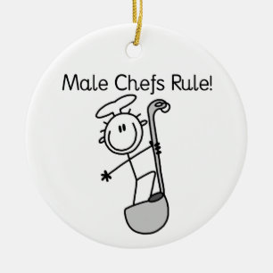 Adorno De Cerámica Regla de los Chefs Masculinos