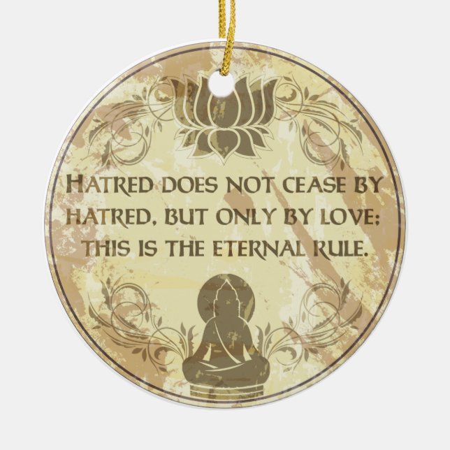 Adorno De Cerámica Regla eterna de Buda (Frente)