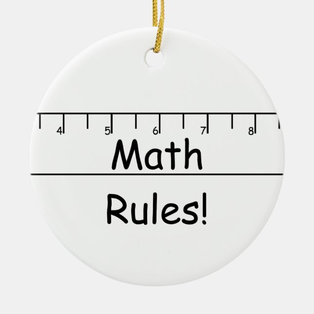 Adorno De Cerámica ¡Reglas de la matemáticas! (Frente)