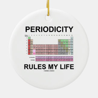 Adorno De Cerámica Reglas de la periodicidad mi vida (tabla