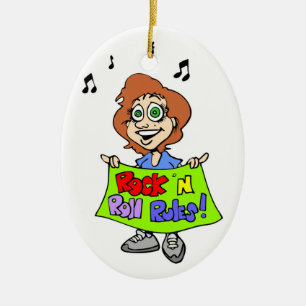 ADORNO DE CERÁMICA REGLAS DE ROCK 'N ROLL