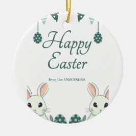 Adorno De Cerámica "Regocijarse y celebrar: Deseos de Pascua para ti"