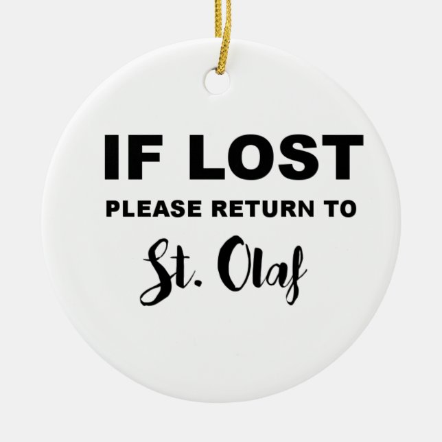 Adorno De Cerámica Regresar a St. Olaf (Frente)